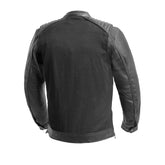 The Fifth Avenue Classic Men's Twill/Leather Motorcycle Jacket